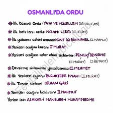 osmanli da ordu herkese iyi calismalar kpss kpsstarih tarih kpss2019 yks kpssnotlarim kpsstur ders calisma ipuclari egitim tarihi universite ipuclari