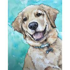 The price of a commissioned art painting or drawing depends upon its size and number of subjects (people, pets, cars etc). Watercolor Portraits Painted Paw Studio