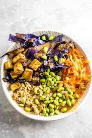 Tofu Edamame Buddha Bowl Recipe Vegan Buddha Bowl Buddha Bowls Recipe Bowls Recipe
