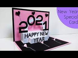 Handmade easy greetings card for happy new year 2021/how to make new year 3d pop up card/pop up card. Happy New Year Card 2021 How To Make New Year Greeting Card New Year Card Making Handmade Easy Youtube