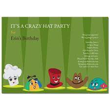 Crazy Hat Party Invite Party Hats Crazy Hat Hat Party Ideas