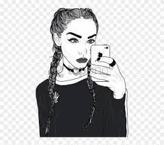 Free Png Drawing Of A Girl With French Braids Png Image Girl Outline Png Clipart 3739180 Pikpng