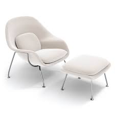 (ship from us) furgle modern classic replica lounge chair with ottoman chaise furniture real leather swivel popular ottoman chair furniture of good quality and at affordable prices you can buy on. Womb Chair Ottoman Chrome Cashmere Snow White