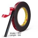 Amazon.com: 3M Double Sided Mounting Tape 5925 VHB Black Foam ...
