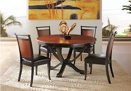 Orland Park Black 5 Pc Round Dining Set Contemporary Black 488 00 Shop Now Large Variety Of Dinin Dining Room Sets Round Dining Room Sets Round Dining Room
