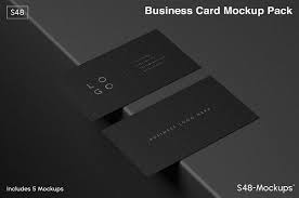 Mockup Pack Black Business Cards Business Card Mock Up Black Business Card Business Card Dimensions