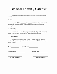 Personal Trainer Waiver Form Template Luxury Personal Training Contract Templates In 2020 Personal Training Online Personal Trainer Contract Template