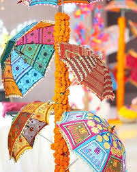 Free Shipping Indian Wedding Umbrella Floral Design Indoor Etsy Mehndi Decor Quirky Wedding Umbrella Wedding