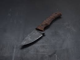 The forging of a clip point bowie from 80crv2 steel alloy. Handcrafted Knives Made In Black Forest Forge Works