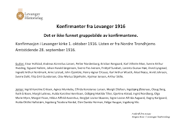 Konfirmanter fra Levanger i Levanger kirke 1. oktober 1916
