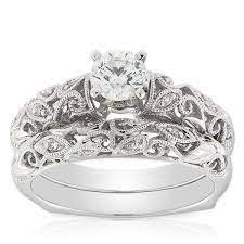 Ikuma Canadian Diamond Bridal Set 14k Diamond Bridal Sets Canadian Diamonds Wedding Ring For Her