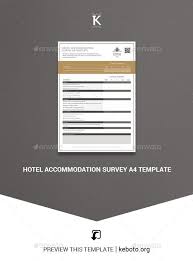 Hotel Accommodation Survey A4 Template Ad Accommodation Ad Hotel Survey Template Templates Hotel Creative Icon