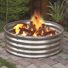 Backyard Creations 36 Galvanized Fire Ring At Menards Backyard Creations Trade 36 Galvanized Fire Ri Backyard Fire Fire Pit Essentials Portable Fire Pits