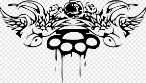 How does brass knuckle tattoo studio change the stereotype? Brass Knuckles Knuckle Tattoo Brass Hand Logo Monochrome Png Pngwing