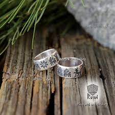Wedding Ring Charm With Ancient Protective Ornament Wedding Engagement Ring Wedding Rings Engagement Silver Charm Ring Wedding Rings