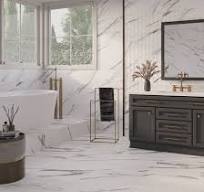 12x24 Calacatta Marble Look Porcelain Tile – Polished Finish, White With  Gold/Brown Veins, Floor & Wall Tile (Single Piece)