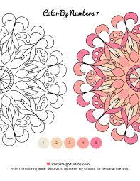 You will love these color by number free printable coloring pages. Printable Mandalas Coloring Pages Number 7