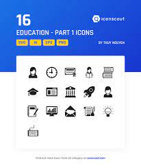 Download Education Part 1 Icon Pack Available In Svg Png Eps Ai Icon Fonts Icon Icon Pack Icon Font