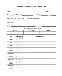 As evaluators or head coach, improve your selection of players each season through accurate scoring using this electronic assessment form. Volleyball Tryout Evaluation Form Sample Volleyball Evaluation Forms 7 Free Documents In Word Pdf Evaluation Form Volleyball Tryouts Volleyball