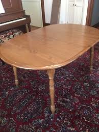 Custommade dining tables are handcrafted by american artisans with quality made to last. Vintage Solid Maple Kitchen Dining Table One Leaf Spindle Legs Heavy 58 L X 40 Ebay