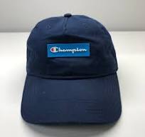 Champion Baseball Cap Blue OSFM Strapback Adjustable Rubber ...