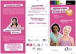 « on ne fait généralement pas de mammographies chez les jeunes. Depliant Info Cancer Du Sein