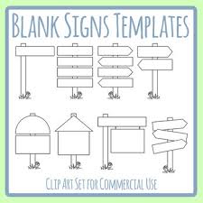 Looking for blank sign off template signed document template word? Blank Sign Templates House And Direction Signs Clip Art Set Commercial Use