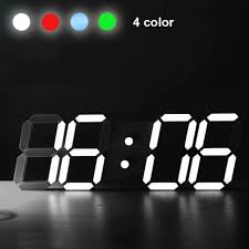 3d led wall clock modern digital alarm clocks display home kitchen office table desk night wall clock 24 or 12 hour display wall clock digital led wall clock digital wall clock