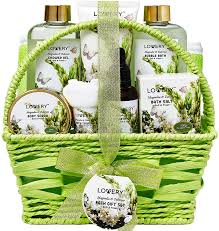 Once you find the perfect one add the following: Amazon Com Bath And Body Gift Basket For Women And Men Magnolia And Tuberose Home Spa Set Includes Fragrant Lotions Massage Oil Bath Towel And More 9 Piece Set Kitchen Dining