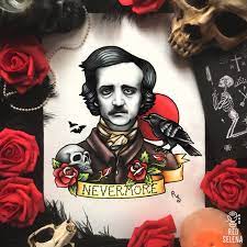 What i love about this poem is the transition from the happy and cheerful, to the alarming, and then to solemn. Edgar Allan Poe Oldschool Tattoo Portrait Traditionelles Etsy