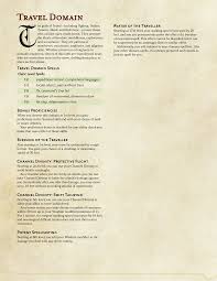 The Travel Domain An Adaptation Of The 3 5e Domain Unearthedarcana