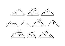 Download mountain line art stickers vector illustration (1331018) today! Mountains Line Icon Vector Mountain Tattoo Simple Cute Tiny Tattoos Matching Best Friend Tattoos