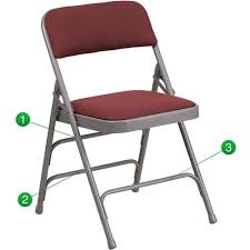 Padded Folding Chairs With 1 In Burgundy Fabric Seats At Ctc Event Furniture Contact Us Today For Lo Metal Folding Chairs Folding Chair Padded Folding Chairs