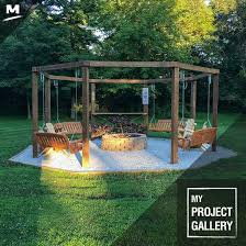 Maybe you would like to learn more about one of these? Octagon Fire Pit Swings Projet De Barry Sur My Project Gallery Foyer Jardin Foyer Exterieur Jardins