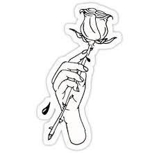 Lil Peep Rose Tattoo Sticker Lil Peep Tattoos Rose Tattoo Design Rose Thorn Tattoo