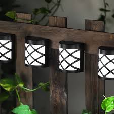 They're an easy way to create a warm and welcoming atmosphere in your backyard or other outdoor living space. Buy Bright Garden Solar Fence Lights Black 4 Pack Online At Cherry Lane