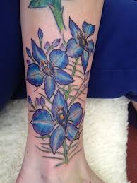 I Ve Got The Blues Larkspur Flower Tattoos Larkspur Tattoo Larkspur Flower