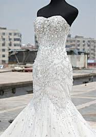 Mermaid Wedding Dress With Sparkling Crystals At Bling Brides Bouquet Online Bridal Store Wedding Dresses Mermaid Sweetheart Bling Wedding Dress Wedding Dresses Mermaid Bling