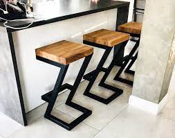 tabouret de bar moderne hocker z solid industriel loft etsy metal furniture design modern bar stools wood bar stools