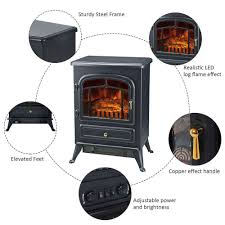 Electric fireplaces are becoming more and more realistic. Homcom Free Standing Electric Wood Stove Fireplace Heater Review
