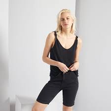 Pourquoi on vous demande si vous êtes un homme ou une femme ? Bermuda En Denim Femme Noir Kiabi 12 00