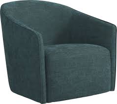 Volans mid century modern velvet tufted round back upholstered swivel accent chair grey with wood legs vanity chair, home office desk chair for living room bedroom study. Vista Ridge Teal Swivel Chair Rooms To Go