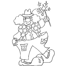 Sa bouche est rose, ses sourcils et ses cheveux sont orange. Coloriage Le Clown En Ligne Gratuit A Imprimer