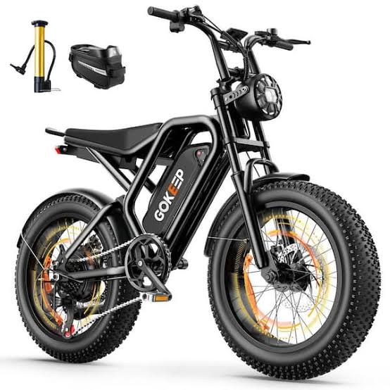 Sudzendf 20 in. x 4.0 Black Fat Tire All Terrain Electric Bike for ...