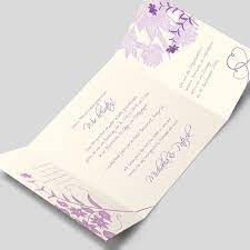 Hochzeitseinladung Florale Elemente In Flieder