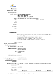 Si behet nje curriculum vitae. Cv Europass Shqip