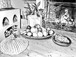 Open Hearth Kitchen Coloring Page Museum Education Coloring Pages Color