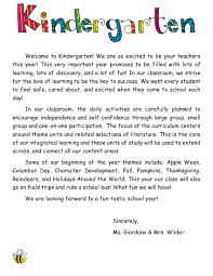 It is a big honor to be able to give this speech. Welcome To Kindergarten Letter 1 Island Prep