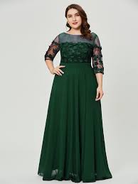 Bestellen sie ihr vorne kurz hinten lang kleid online bei kleiderfreuden. Abendkleider Lang Grosse Grossen Festliche Kleider Fur Mollige Dunkelblau Chiffon Mit Blumen Armel
