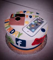 Super Fun Social Media Cake Birthday Cakes For Teens Big Cakes Baking Desserts Cupcakes